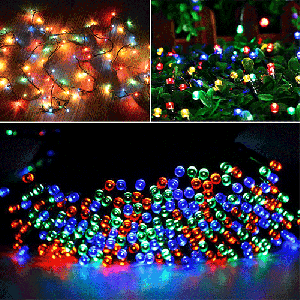 [220V UE Plug] Étanche 100 LED RGB String Lights avec contrôleur, Flashing / Fading / Chasing Effet, Longueur: 10m SH12541060-20